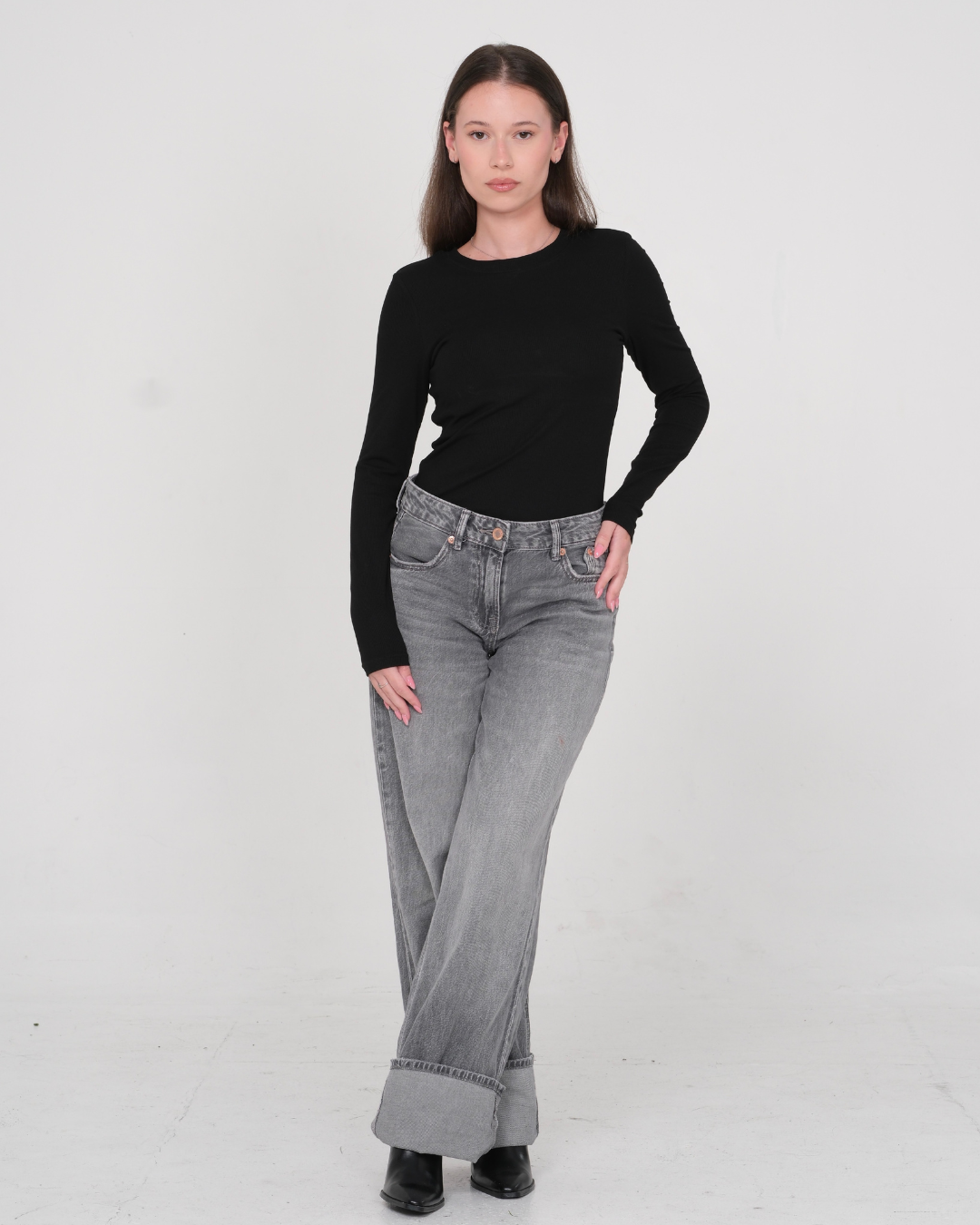 BralessTop - Manche longue côtelé